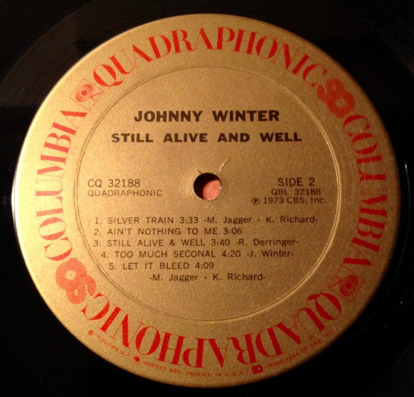 Johnny Winter : Still Alive And Well (LP, Album, Quad, Ter)