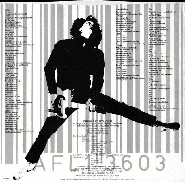 Dave Davies : AFL1-3603 (LP, Album, Ind)
