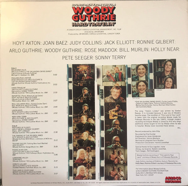 Various : Soundtrack From The Film Woody Guthrie Hard Travelin' (LP, Comp)