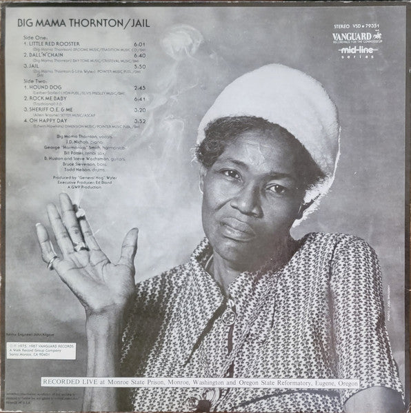 Big Mama Thornton : Jail (LP, Album, RE)