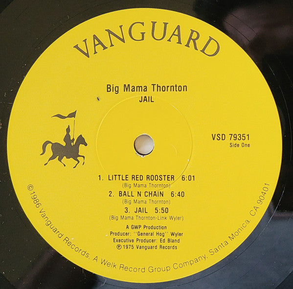 Big Mama Thornton : Jail (LP, Album, RE)