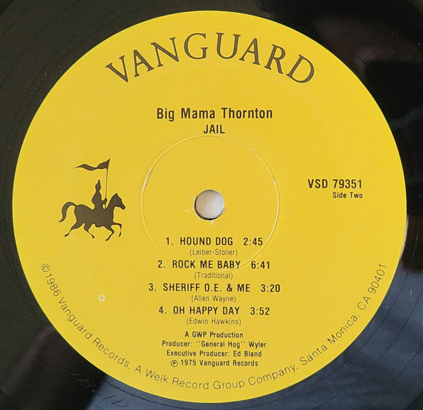Big Mama Thornton : Jail (LP, Album, RE)
