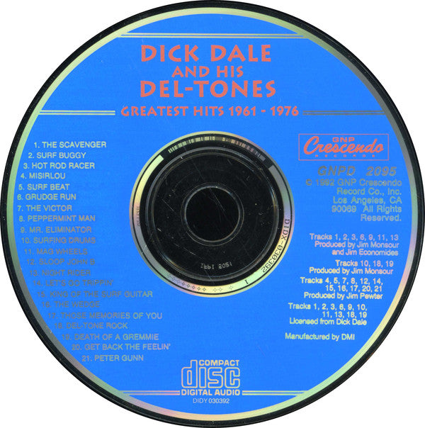 Dick Dale & His Del-Tones : Greatest Hits, 1961-1976 (CD, Comp, Club, RE, RM)
