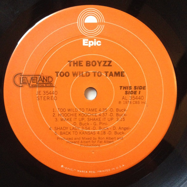 The Boyzz : Too Wild To Tame (LP, Album, Ter)
