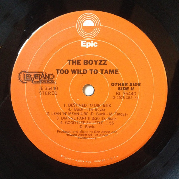 The Boyzz : Too Wild To Tame (LP, Album, Ter)