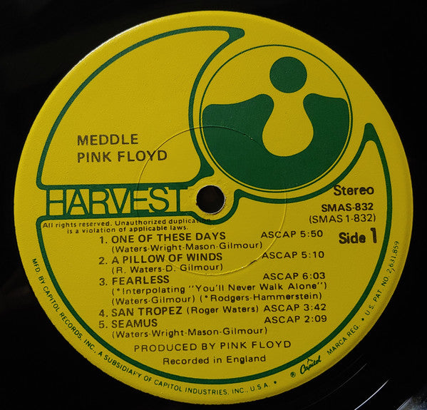 Pink Floyd : Meddle (LP, Album, RE, Gat)