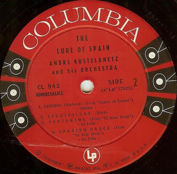 André Kostelanetz And His Orchestra : The Lure Of Spain (LP)