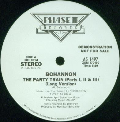 Hamilton Bohannon : The Party Train (12", Promo)
