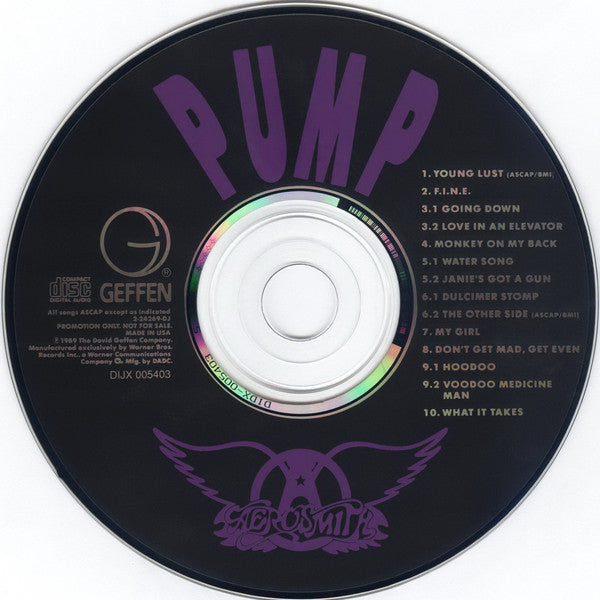 Aerosmith : Pump (CD, Album, Ltd, Promo, Lea)