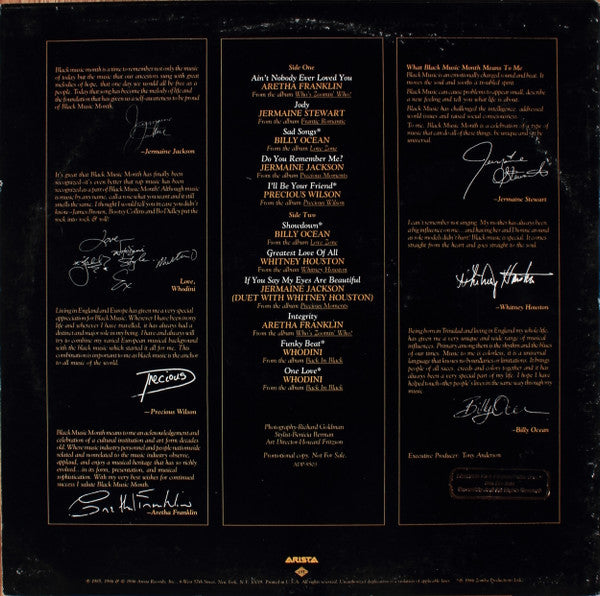 Various : Black Music Month Sampler (LP, Promo, Smplr)