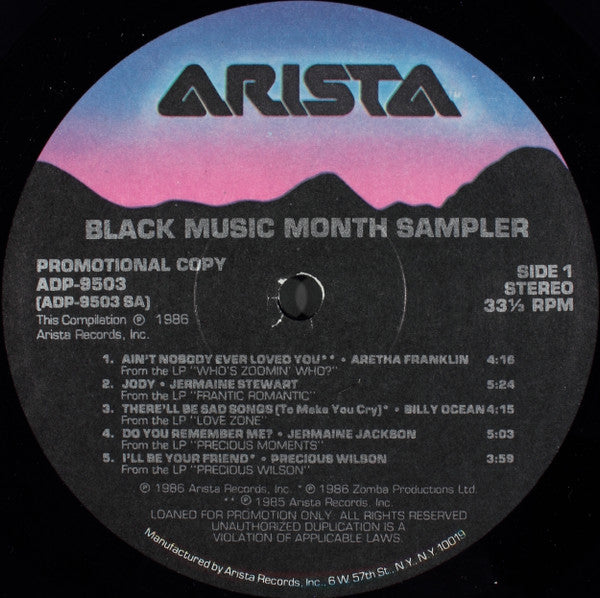 Various : Black Music Month Sampler (LP, Promo, Smplr)