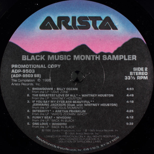 Various : Black Music Month Sampler (LP, Promo, Smplr)