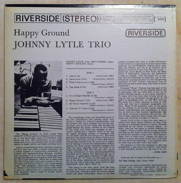 Johnny Lytle Trio : Happy Ground (LP, Album, RE)