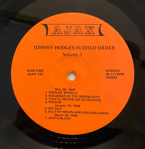 Johnny Hodges : In Disco Order Volume 1 (LP, Comp)