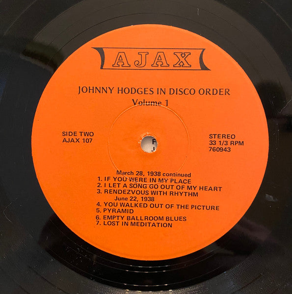 Johnny Hodges : In Disco Order Volume 1 (LP, Comp)