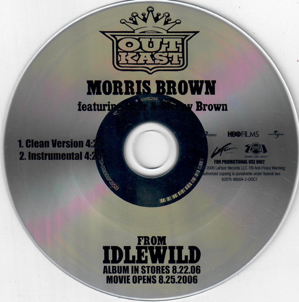OutKast Featuring Scar (2) & Sleepy Brown : Morris Brown / Idlewild Blue (Don'tchu Worry 'Bout Me) / Idlewild Movie Trailer (2xCD, Promo + DVD-V, Promo)
