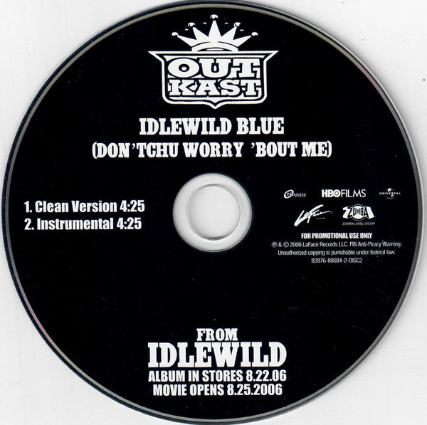 OutKast Featuring Scar (2) & Sleepy Brown : Morris Brown / Idlewild Blue (Don'tchu Worry 'Bout Me) / Idlewild Movie Trailer (2xCD, Promo + DVD-V, Promo)