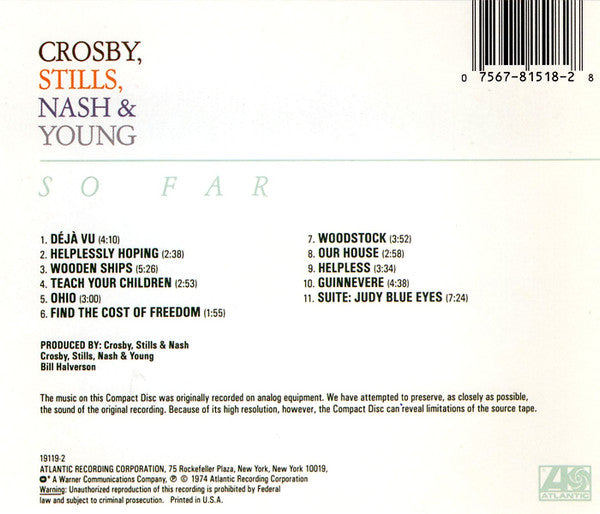 Crosby, Stills, Nash & Young : So Far (CD, Comp, RE)