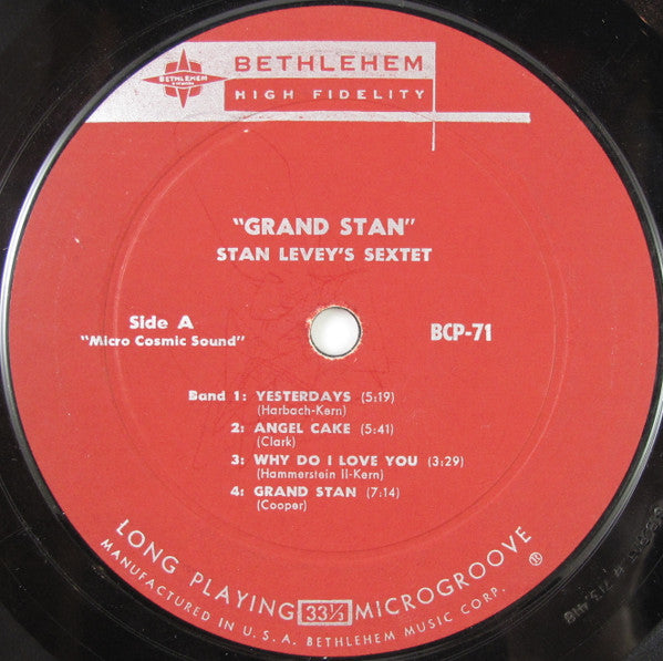 Stan Levey : Grand Stan (LP, Album, Mono)