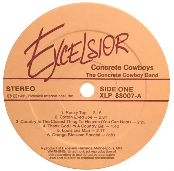 The Concrete Cowboy Band : The Concrete Cowboy Band (LP, Album)