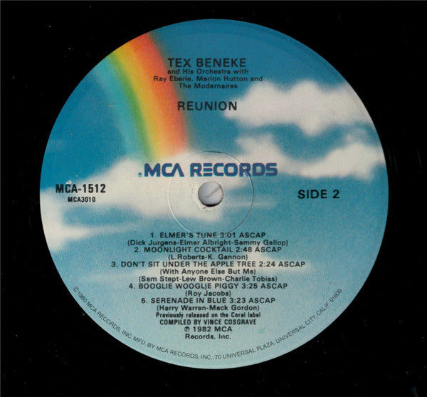 Tex Beneke And His Orchestra With Ray Eberle, Marion Hutton And The Modernaires : Reunion (LP, Comp, Mono, RE)