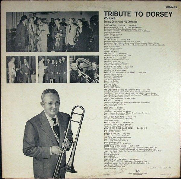 Tommy Dorsey And His Orchestra : Tribute To Dorsey, Vol. 2 (LP, Comp)