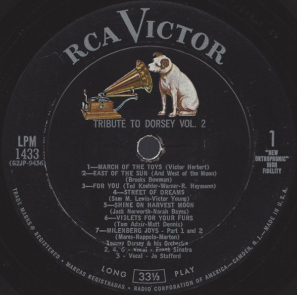 Tommy Dorsey And His Orchestra : Tribute To Dorsey, Vol. 2 (LP, Comp)