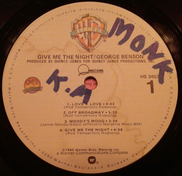 George Benson : Give Me The Night (LP, Album, Jac)
