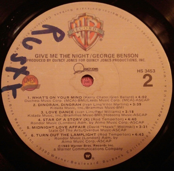 George Benson : Give Me The Night (LP, Album, Jac)