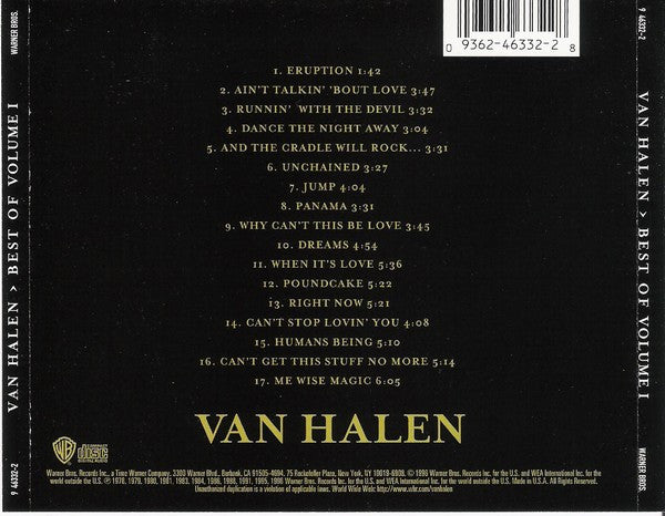 Van Halen : Best Of Volume I (CD, Comp, RM, WEA)