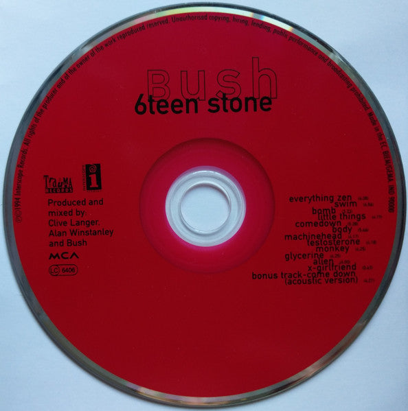 Bush : Sixteen Stone (CD, Album, RE)