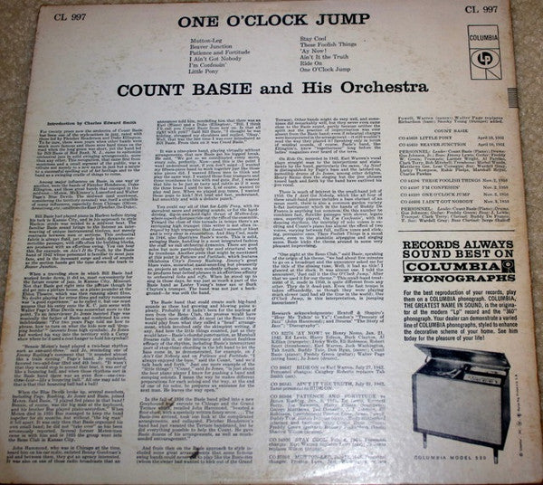 Count Basie Orchestra : One O'Clock Jump (LP, Album, Promo)