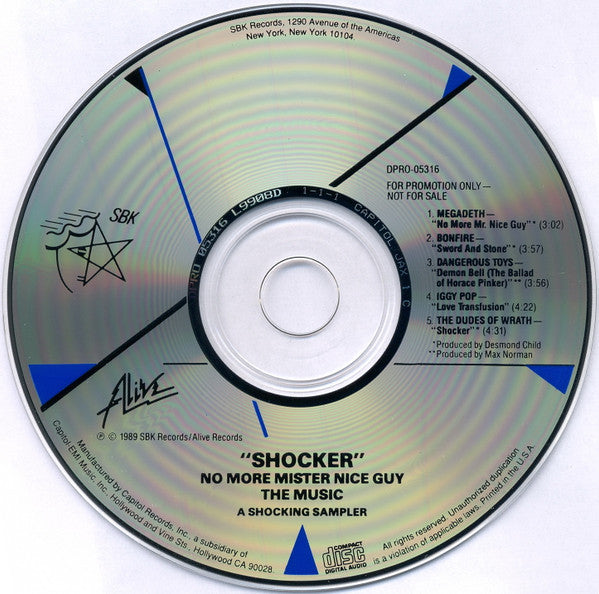 Various : Shocker No More Mr. Nice Guy A Shocking Sampler (CD, Comp, Promo, Smplr)