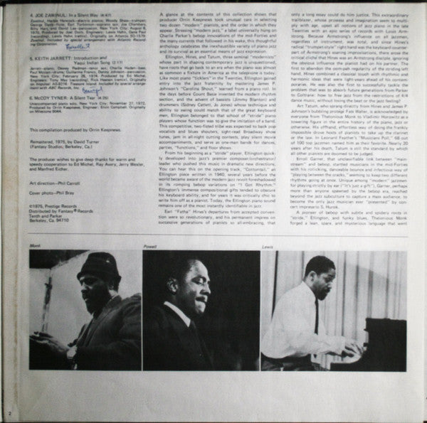 Various : Piano Giants Vol. 1 (2xLP, Comp)