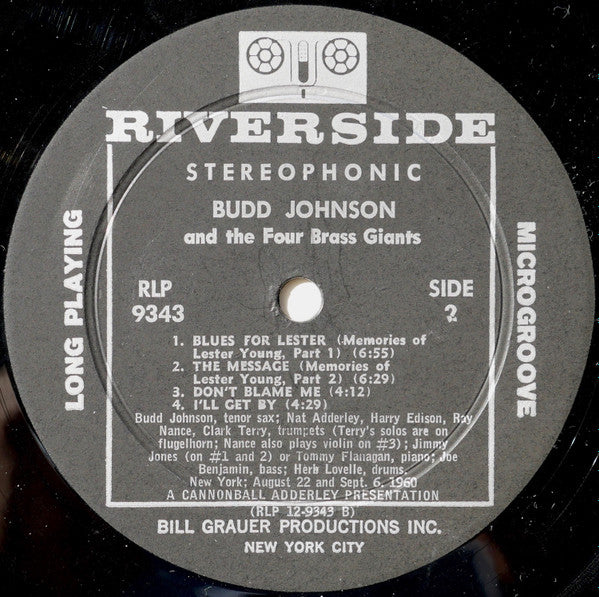 Budd Johnson : Budd Johnson And The Four Brass Giants (LP, Album)