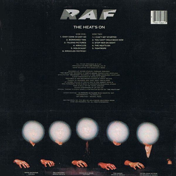 R.A.F. (7) : The Heat's On (LP, Album)