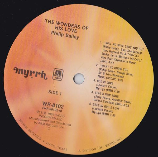 Philip Bailey : The Wonders Of His Love (LP, Album, RE)