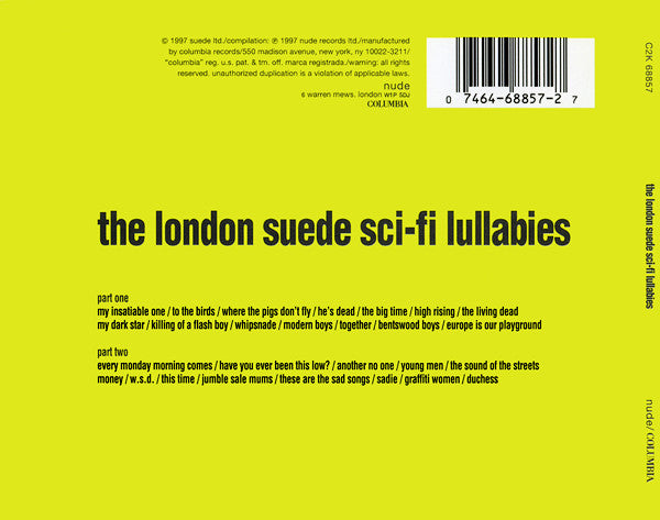 Suede : Sci-Fi Lullabies (2xCD, Comp)