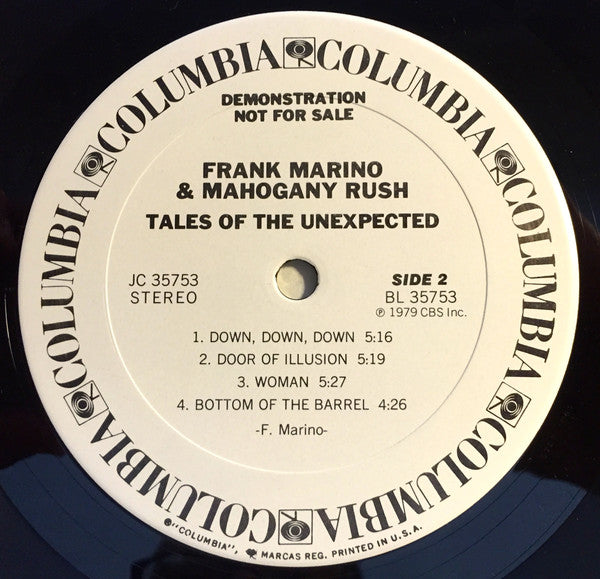 Frank Marino & Mahogany Rush : Tales Of The Unexpected (LP, Album, Promo)