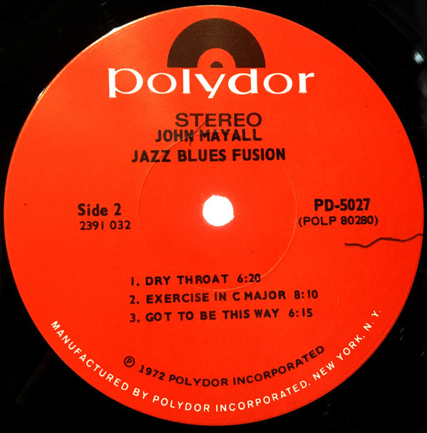 John Mayall : Jazz Blues Fusion (LP, Album, Scr)