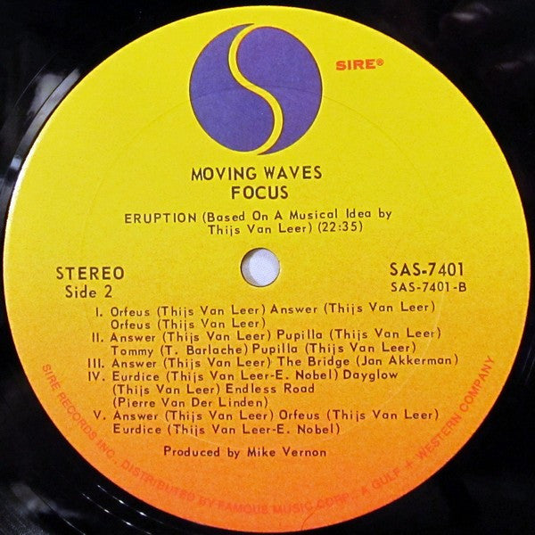 Focus (2) : Moving Waves (LP, Album, Phi)