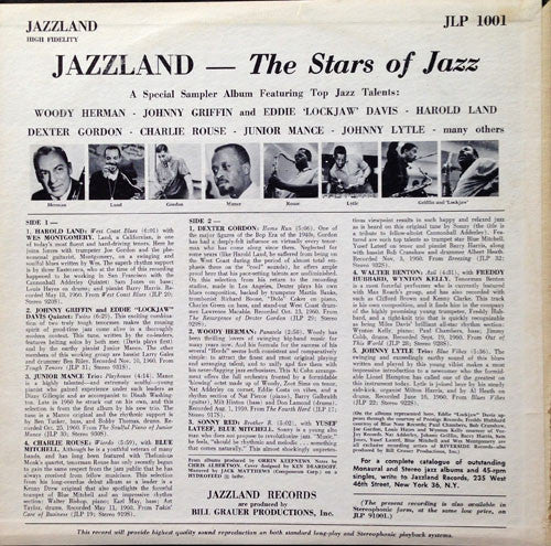 Various : Jazzland - The Stars Of Jazz (LP, Comp, Mono, Smplr)