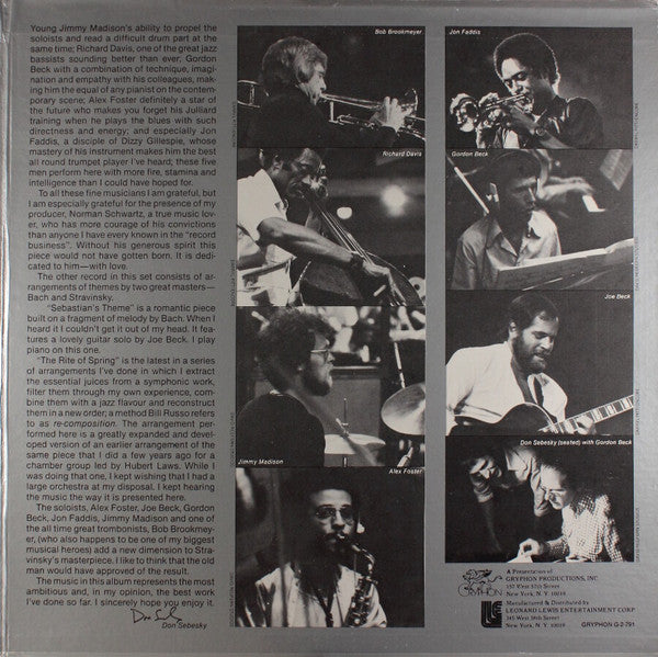 Don Sebesky : Three Works For Jazz Soloists & Symphony Orchestra (2xLP, Album)