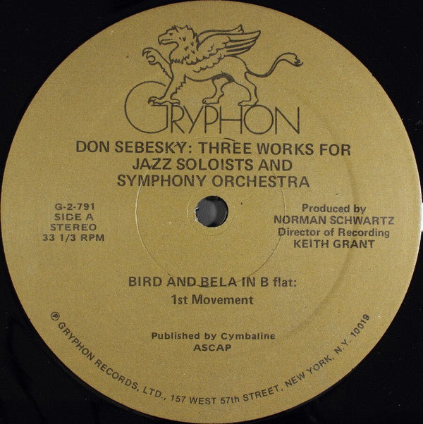 Don Sebesky : Three Works For Jazz Soloists & Symphony Orchestra (2xLP, Album)