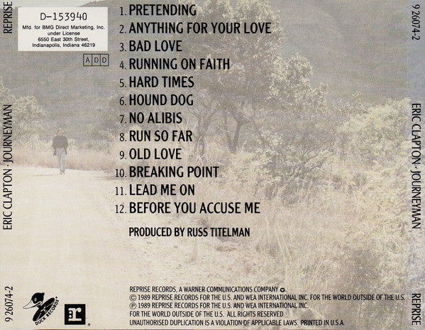 Eric Clapton : Journeyman (CD, Album, Club)