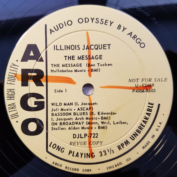 Illinois Jacquet : The Message (LP, Album, Promo)