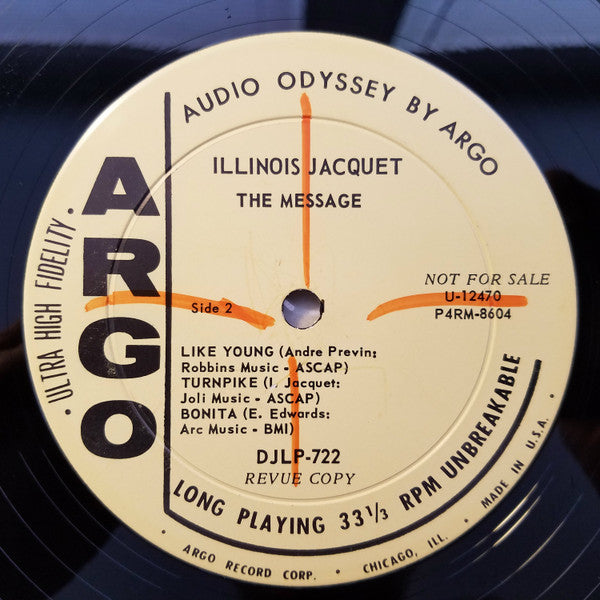 Illinois Jacquet : The Message (LP, Album, Promo)