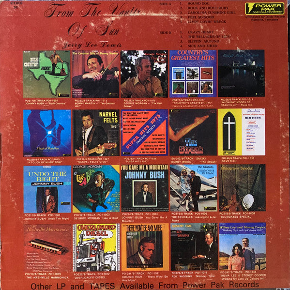 Jerry Lee Lewis : From The Vaults Of Sun (LP, Comp)