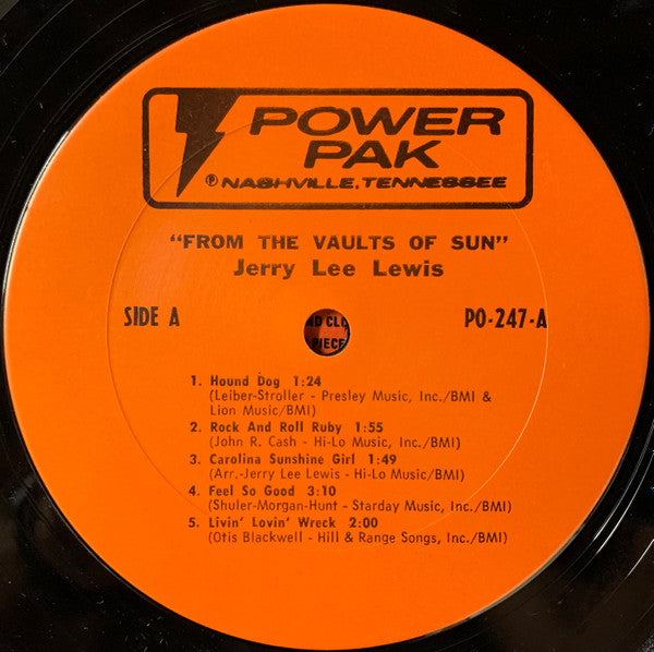 Jerry Lee Lewis : From The Vaults Of Sun (LP, Comp)