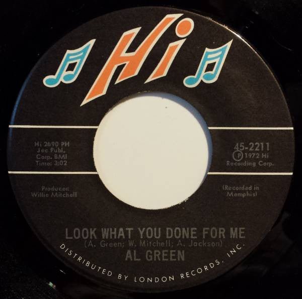 Al Green : Look What You Done For Me (7", Mono, Styrene, PH )